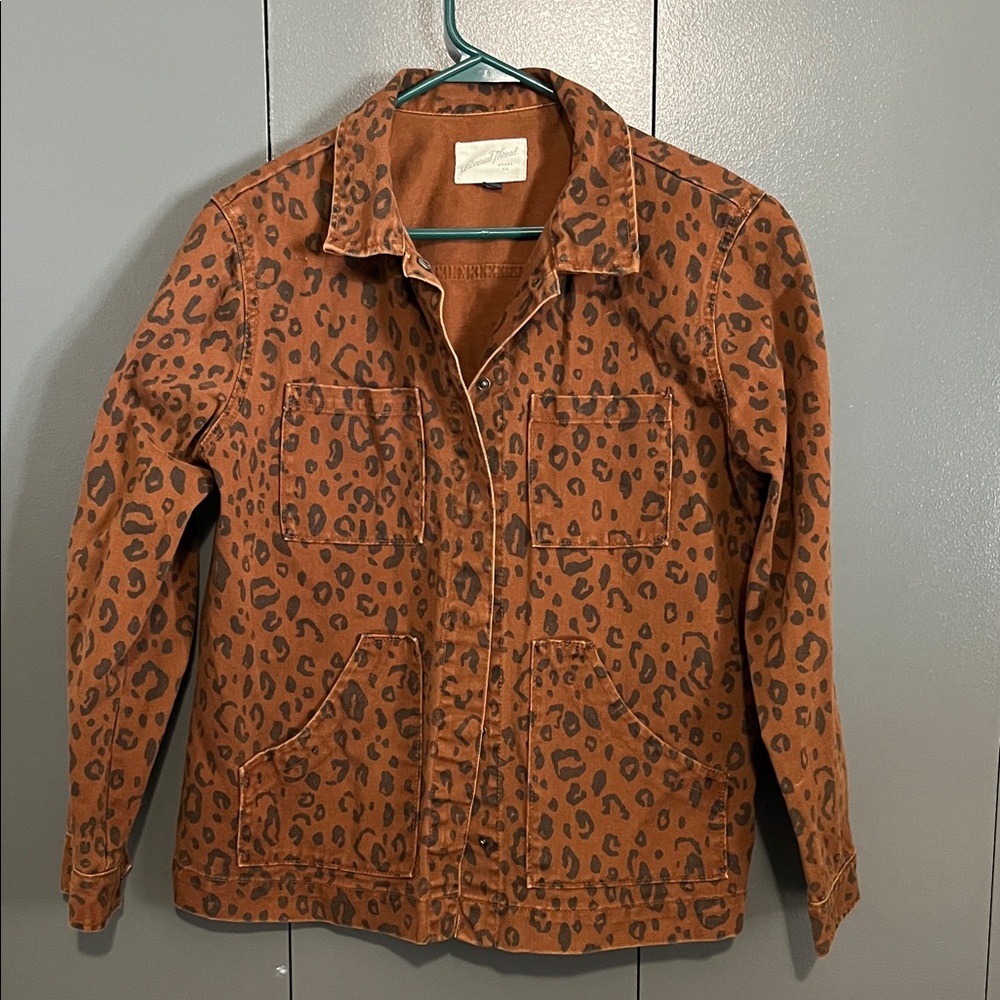 Leopard Print Chore Jacket